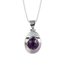 RAW AMETHYST STERLING SILVER PENDANT-4