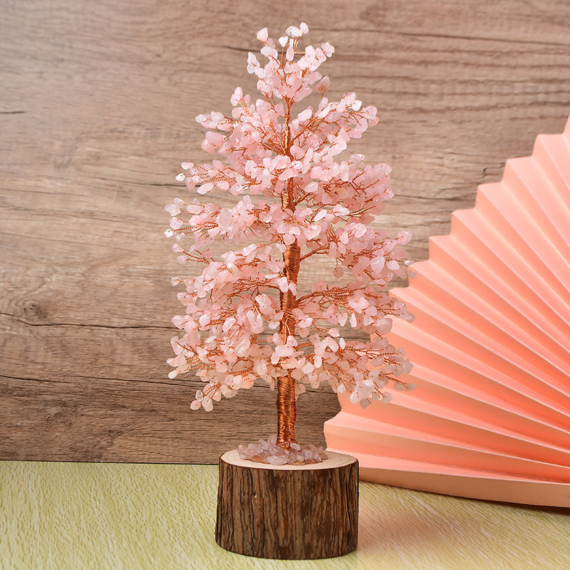 ROSE QUARTZ CHRISTMAS CRYSTAL TREES-1