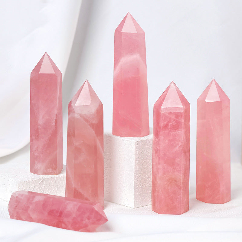 ROSE QUARTZ CRYSTAL HEXAGONAL PRISM-1