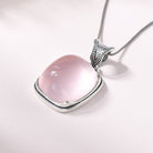 ROSE QUARTZ SQUARE PENDANT-5