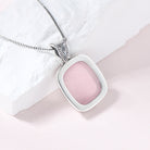 ROSE QUARTZ SQUARE PENDANT-6