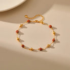 MULTI-COLORED ROUGH STONE HOPE ANKLET-1