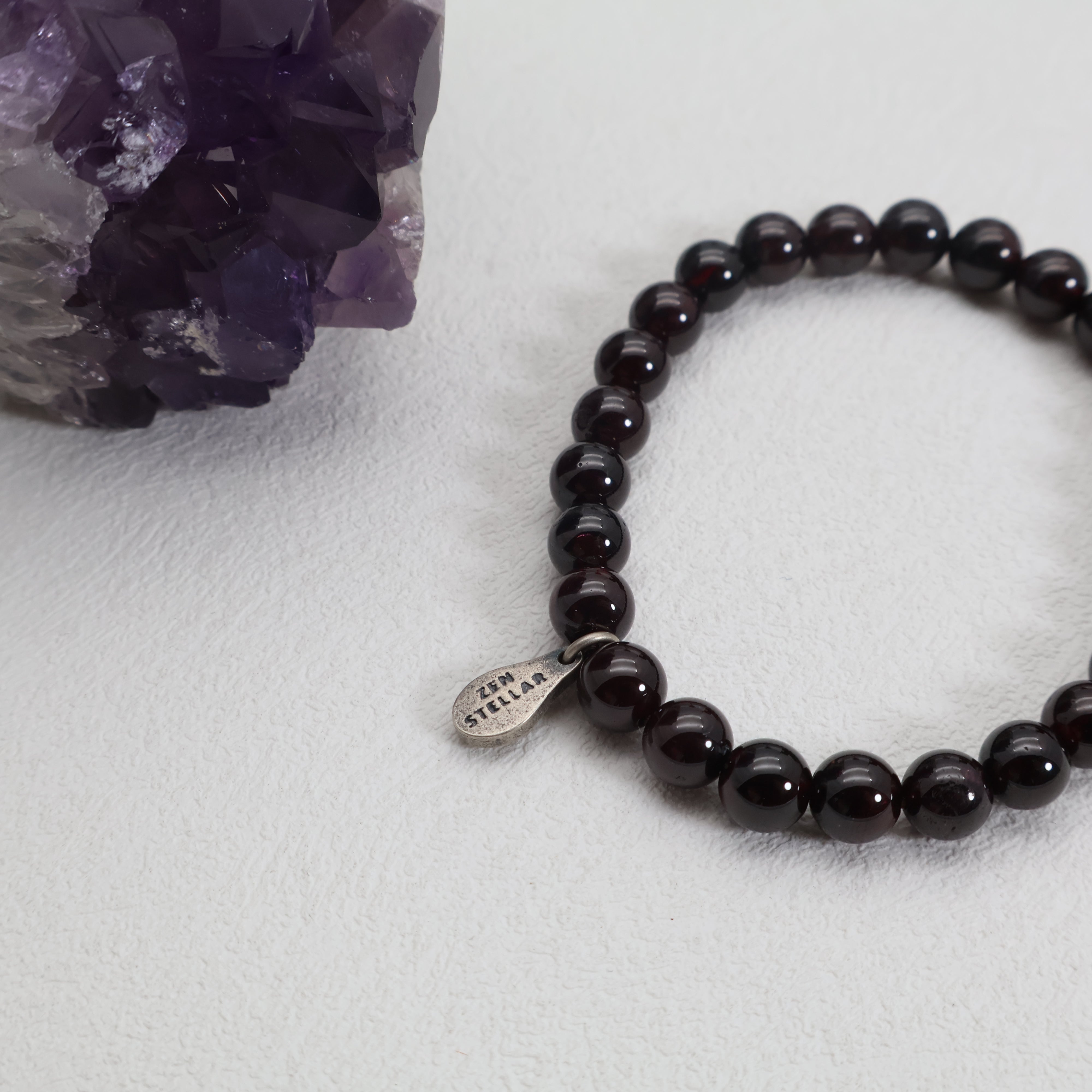 SCORPIO DARK RED GARNET CRYSTAL BRACELET-3