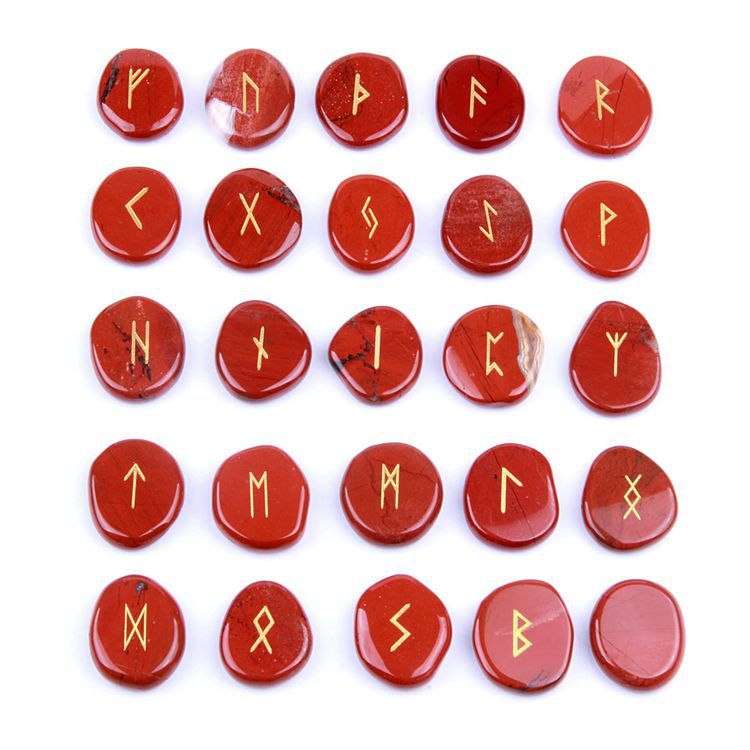 SEMI-PRECIOUS CRYSTAL RUNIC ALPHABET PATTERN-10