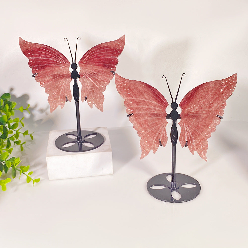 STRAWBERRY CRYSTAL BUTTERFLY-1