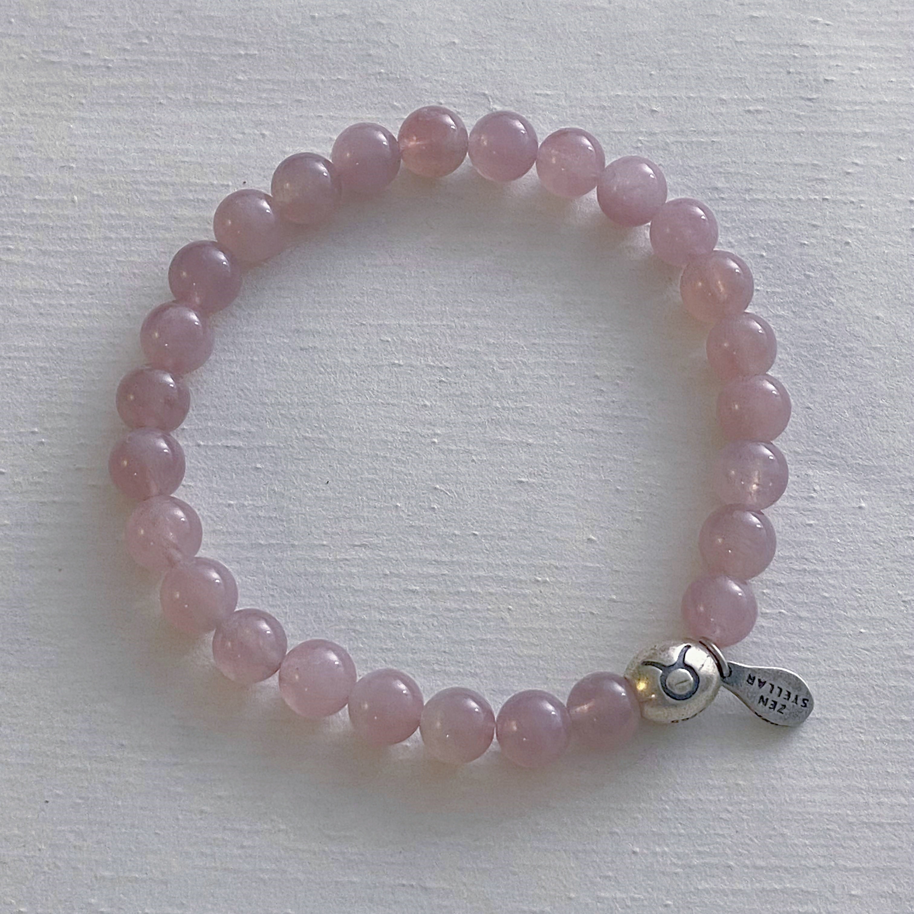 TAURUS ROSE QUARTZ CRYSTAL BRACELET-3