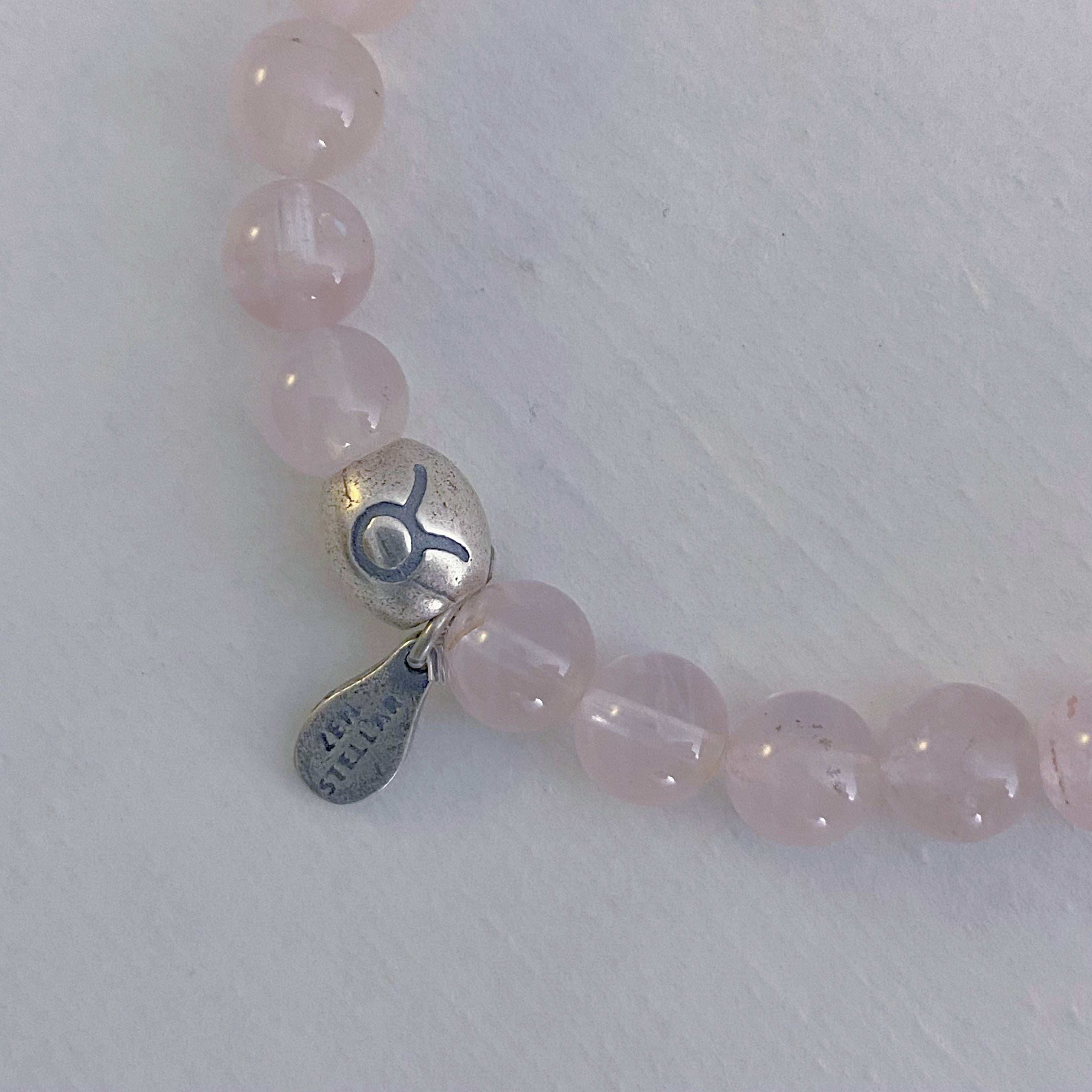 TAURUS ROSE QUARTZ CRYSTAL BEADS BRACELET-3