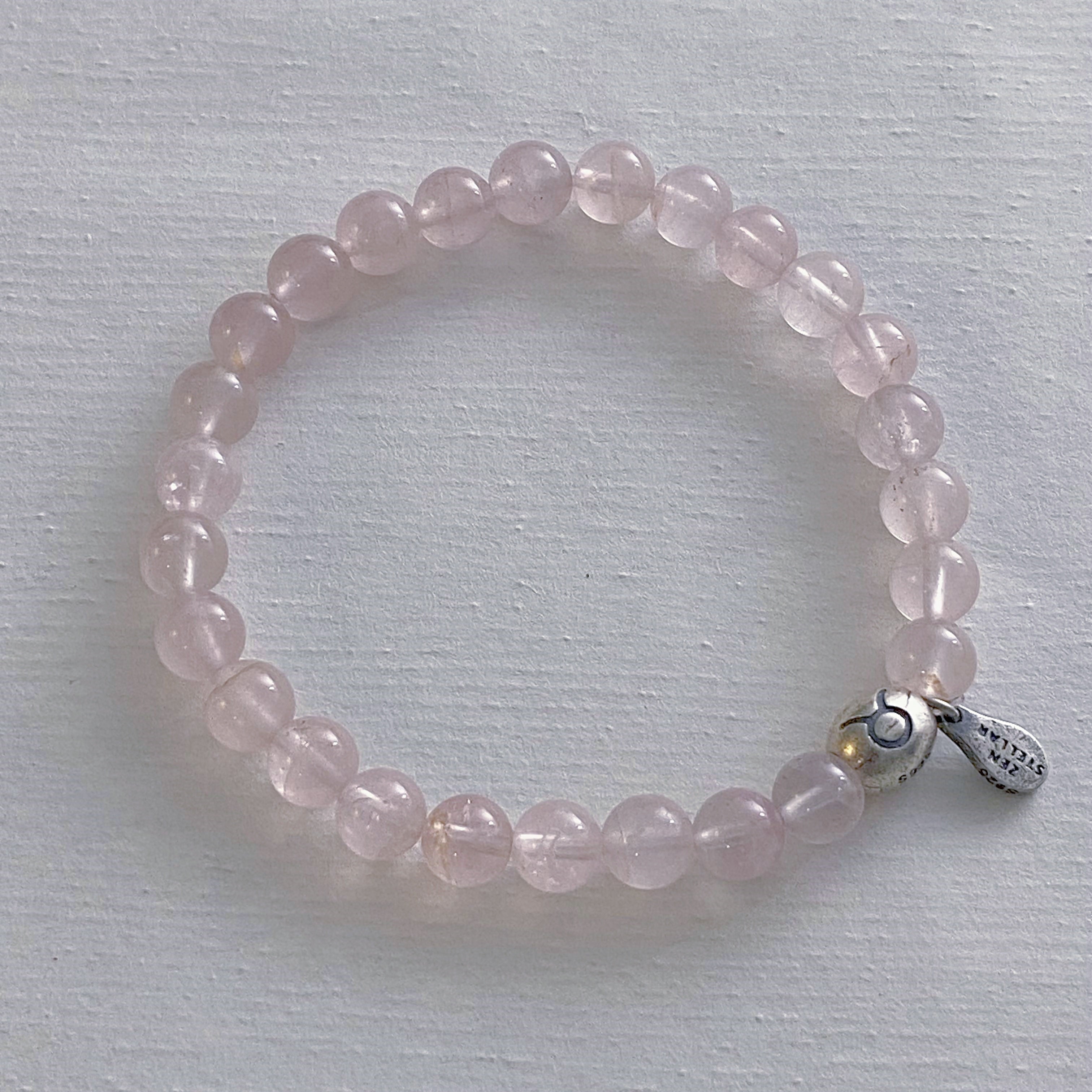 TAURUS ROSE QUARTZ CRYSTAL BEADS BRACELET-4