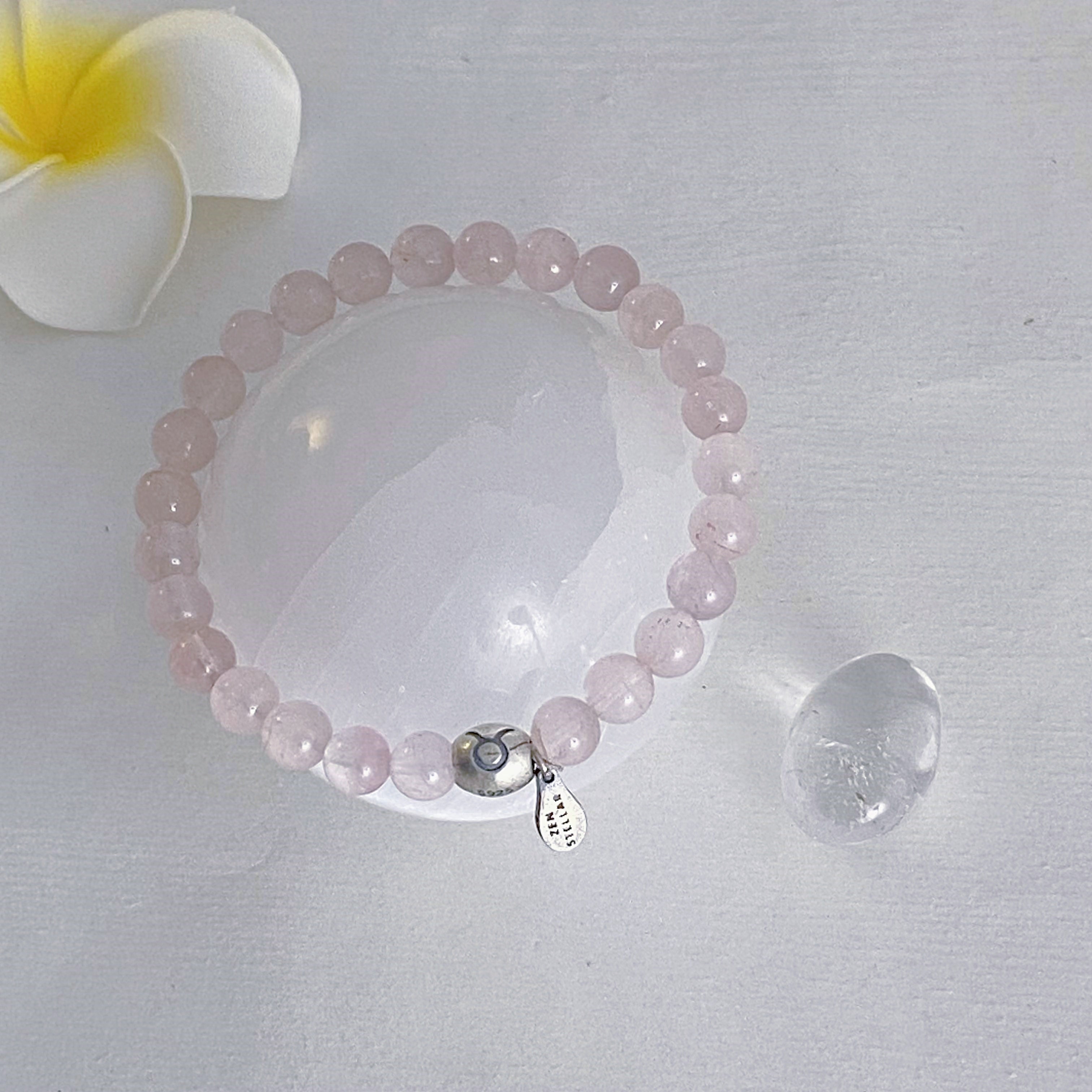 TAURUS ROSE QUARTZ CRYSTAL BEADS BRACELET-5