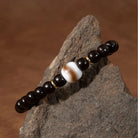 TIBETAN DZI BEAD COCONUT TEE BRACELET-4