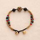 TIBETAN TURQUOISE GOLD BEAD BRACELETS-4