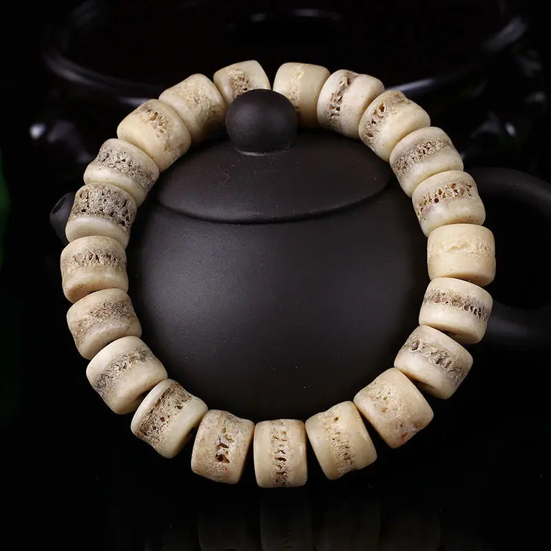 TIBETAN YAK BONE JINGHUA BRACELET-3