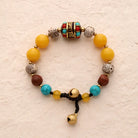 TIBETAN MULTI-PRECIOUS COLOURED BEADS BRACELETS-4