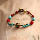 TIBETAN TURQUOISE PLUM BLOSSOM BRACELETS-1