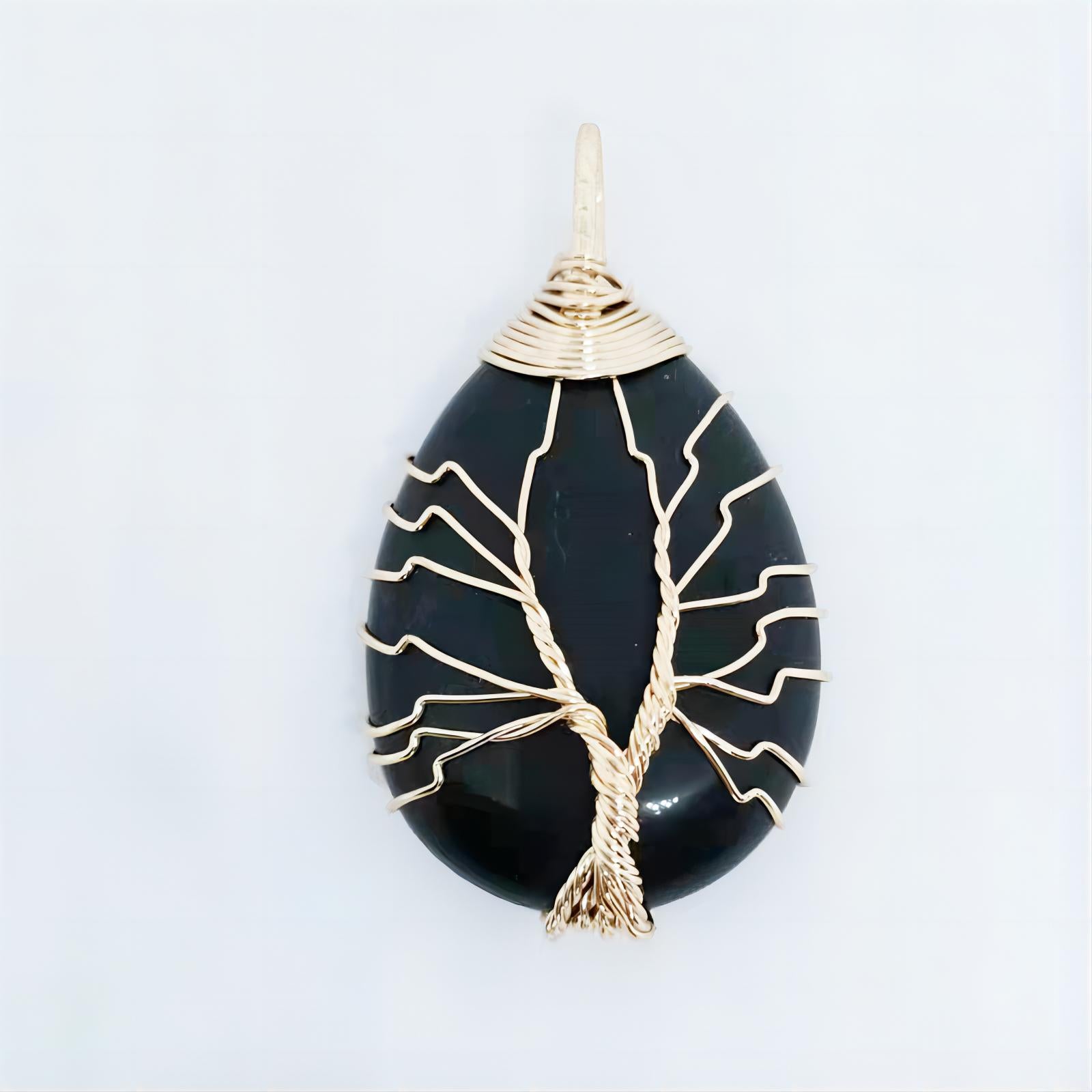 TREE OF LIFE WATER DROP CRYSTAL PENDANT-8