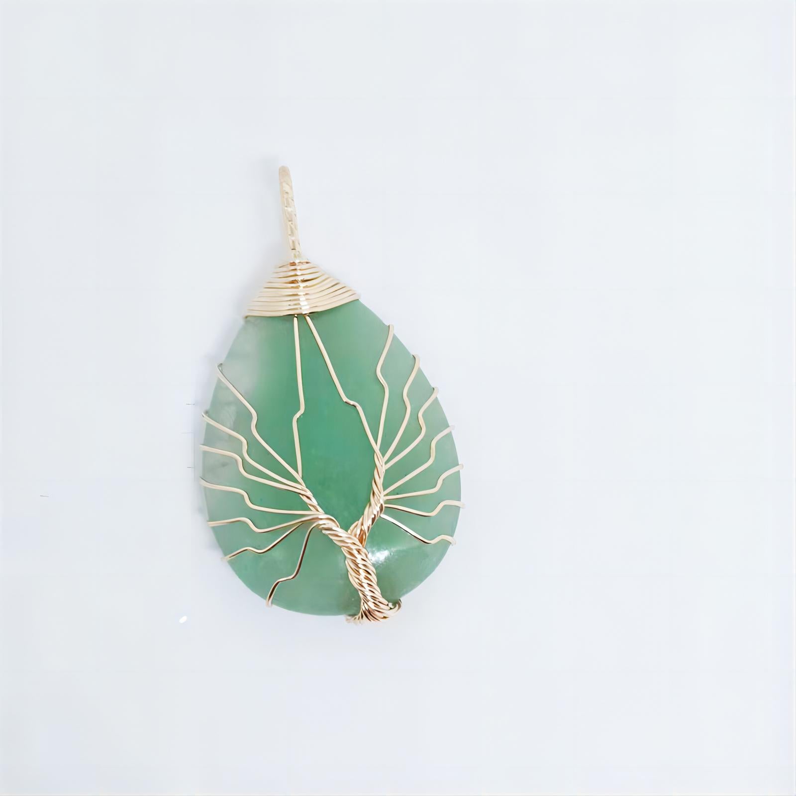 TREE OF LIFE WATER DROP CRYSTAL PENDANT-9