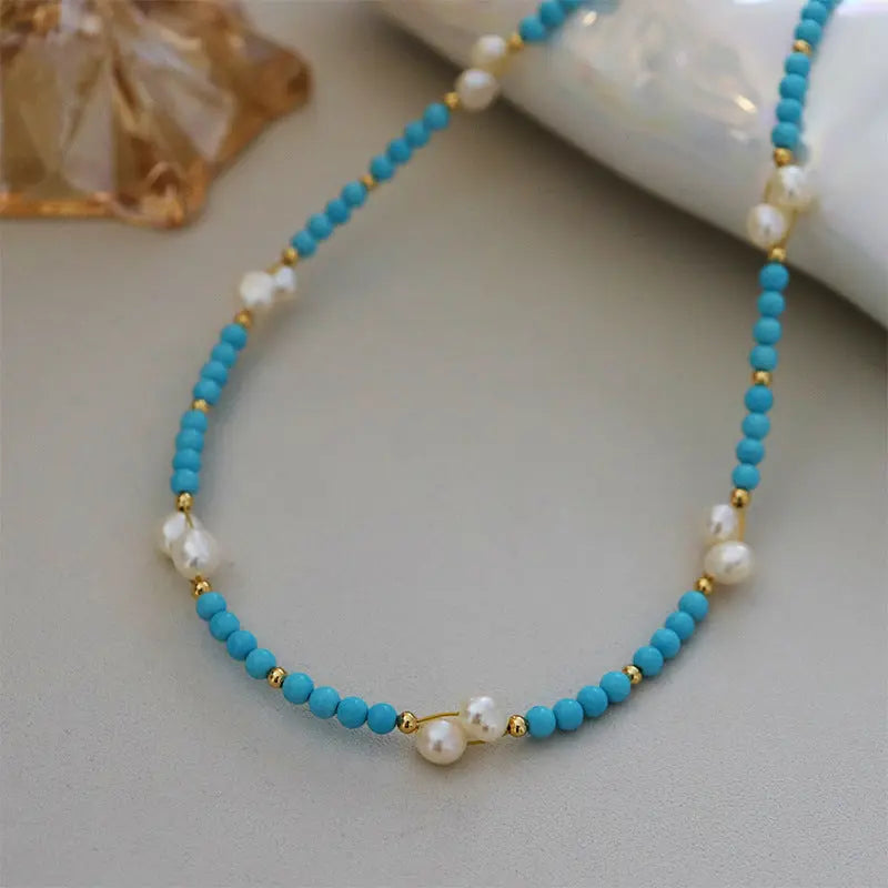 TURQUOISE EYE TREATMENT SHORT NECKLACE-3