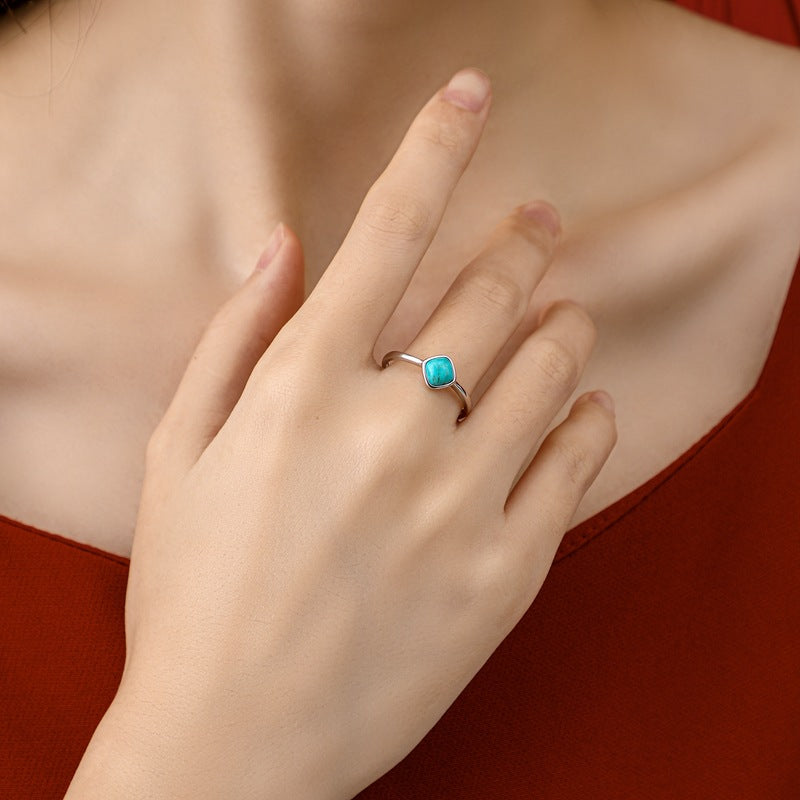 TURQUOISE STERLING SILVER RING-2