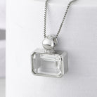 WHITE CRYSTAL SQUARE PENDANT-3