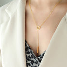 Y-SHAPED TITANIUM STEEL NECKLACE-3