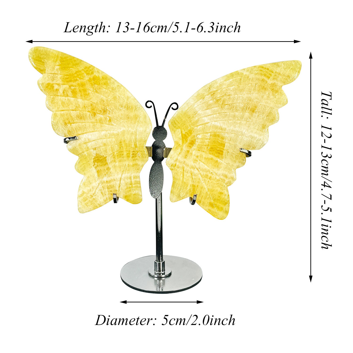 YELLOW CALCITE BUTTERFLY-6